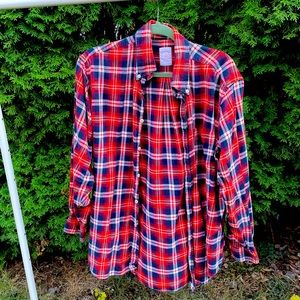 Red flannel button down